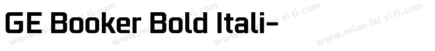 GE Booker Bold Itali字体转换
